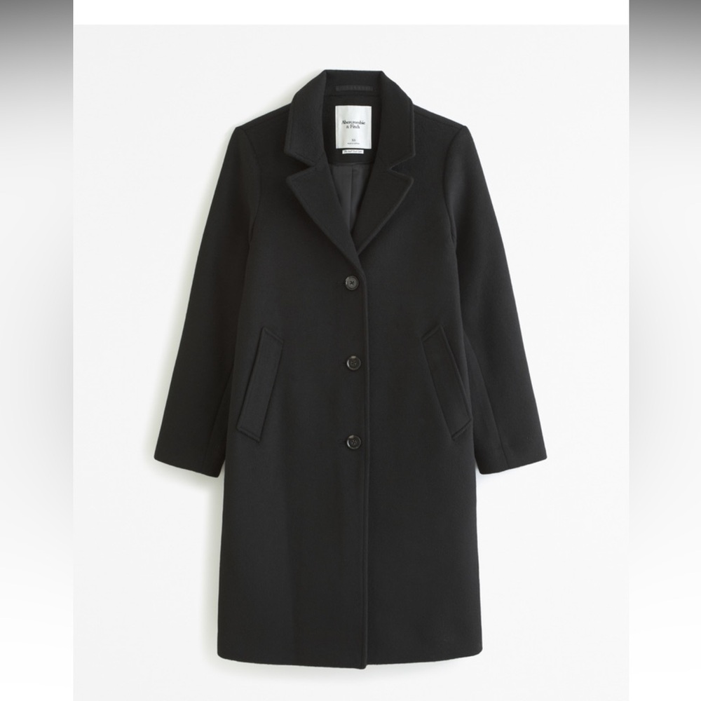 Abercrombie & Fitch Wool Blend Dad Coat